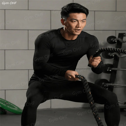 Men T Shirt Running Quick-Dry Shirts Men Compression T-Shirts Sportswear Gym Rash Guard Boxing Training Jiu Jitsu Bjj Sports Top