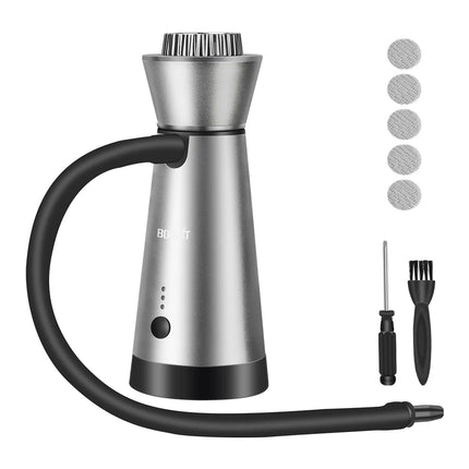 BORUiT Smoke Infuser Food Drink Cold Smoke Generator Bar Portable Molecular Cuisine Smoking Gun Meat Burn Cooking for BBQ Food
