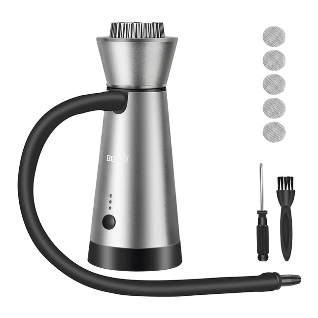 BORUiT Smoke Infuser Food Drink Cold Smoke Generator Bar Portable Molecular Cuisine Smoking Gun Meat Burn Cooking for BBQ Food