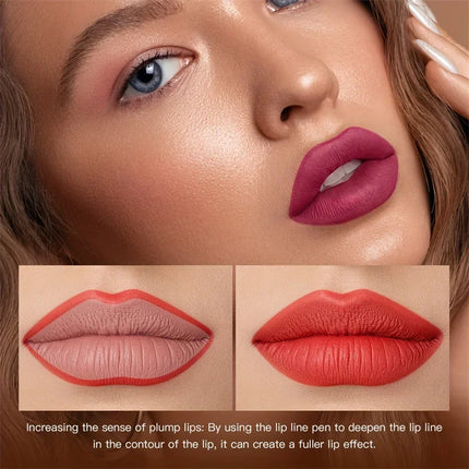 8 Color Waterproof Lip Liner Pencil Long Lasting Natural Lipliner Pen Red Contour Tint Sexy Dark Red Pink Matte Lipstick Pencil