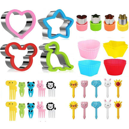 Sandwich Cutters Set for Children Food Cookies Bread Mold Maker Fruit and Vegetable Shapes Cutting Mould Baking Tools for Kids