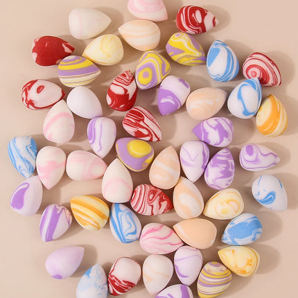10/20/25/50/100PCS Cute Candy Makeup Sponges - Rainbow Blending Set for Foundation & Concealer, Girls Holiday Gift