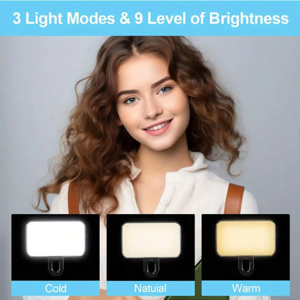 3 Modes, Rechargeable Led Selfie Ring Light With Phone Clip - High-Quality Beads, Usb Powered For Smartphones/Tablets/Laptops
