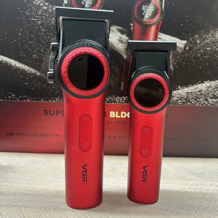 VGR 001 977 New Hair Trimmer Set High-End Men's Hair Clipper Smart Digital Display Electric Trimmer with Engraving and Whitening Functions