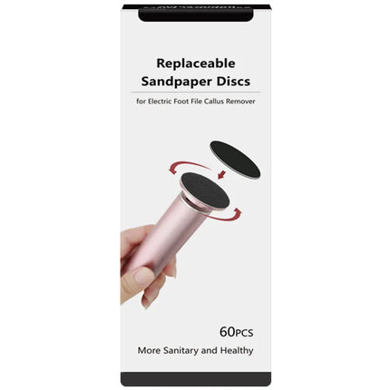 60pcs Replaceable Sandpaper Disc Pedicure Care Polishing Sand Electric Foot File Drills Accessories Cuticle Callus Remove Tool