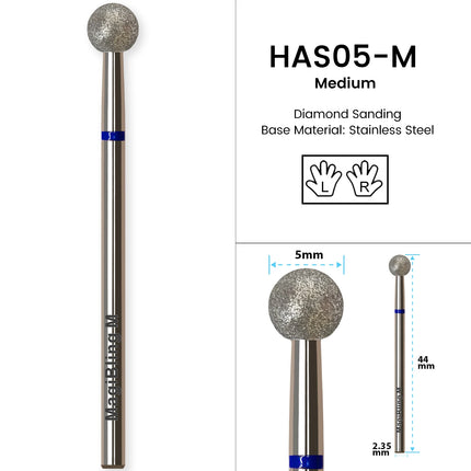 MagiBling Diamond Nail Drill Bits for Efile Buffer Manicure Left Right Rotary Cuticle Nail Corner Polish DIY Nails Tools 3/32"