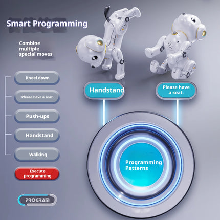 2026 Ai Smart Programmable Robotic Dog Remote Control Touch Sensing Electric Stunt Walking Barking Interactive Robot For Indoor