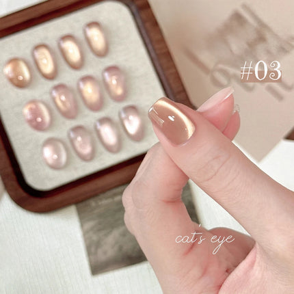 WS 10ml Light Flow Cat Magnetic Gel Nail Polish for Whitening in Autumn And Winter Semi Permanent Gel Manicure DIY Nail Art