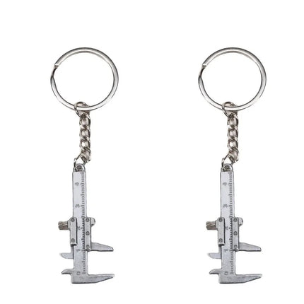 Fashion Creative Vernier Caliper Keychain For Man Woman Jewelry Accessories Christmas Gift Portable Gadget Model Tool Keychain