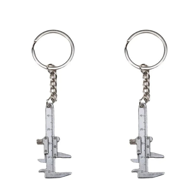 Fashion Creative Vernier Caliper Keychain For Man Woman Jewelry Accessories Christmas Gift Portable Gadget Model Tool Keychain
