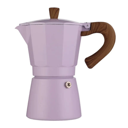 Custom Logo Moka Pot 3-cup Stovetop Espresso Maker Elegant Coffee & Tea Set