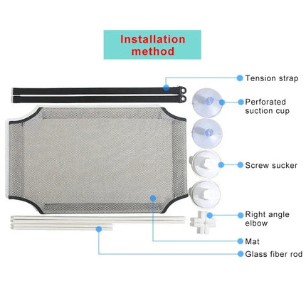 Cat Hammock Suction Cup Windowsill Cat Comfortable Hammock Summer Breathable Mesh Single/Double Hanging Beds Pet Accessories