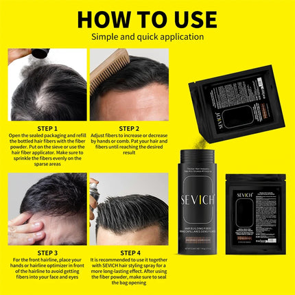 Hair Building Fibers for Fuller Hair Fiber Powders Hairline Concealer 5 Sec Quick Thickening for Sparse Areas & Styling Unisex
