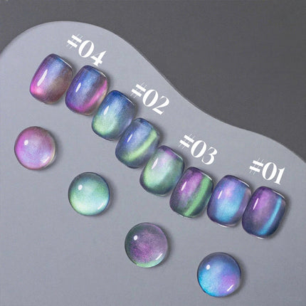 1-6PCS Popular Winter Internet Celebrity Hot-selling Northern Lights Cat Eye Magnet Gel Nail Polish Nail Art Nail Supplies