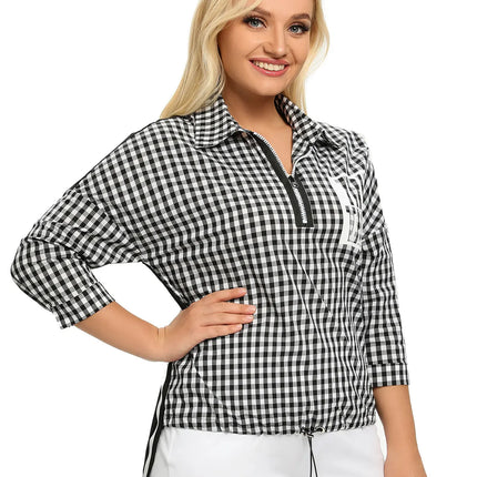 Women Plus Size Woven Spring And Autumn Fashionable Shirt