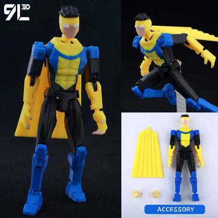 9L3D Printed Deadpool Wolverine Anime Characters Lucky Dummy 13 Action Figures Multi-Jointed Movable Shapeshift Mannequin Toys