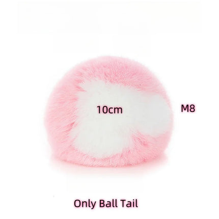 Small Silicone Butt Plug Dildo Vaginal Plug with Detachable Fake Soft Fox Rabbit Tail for Couple Anal Bead Dilator Sex Toys