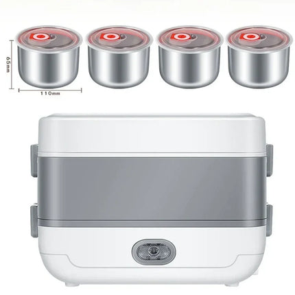 Electric Lunch Box Food Heater Portable Leakproof Food Warmer Heater for Travel Car and Home with 2 Layers rice cooker Lunch Box