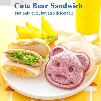 Sandwich Cutters for Kids Set with Sealer DIY Cookie Bread Mold Cutter Shapes Christmas Tree Sandwich Makers Lunch Bento Box