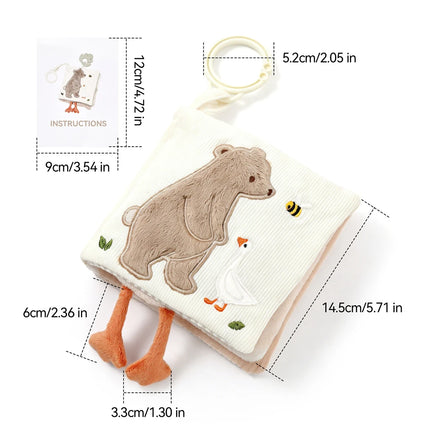 Soft Baby Sensory Toy Cloth Book Tissue Box Security Blanket Plush Cube Crinkle Sounds Mirror Fine Motor Skills 9 Styles Toys
