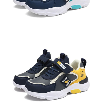 New Children's Leather Casual Shoes For Boy Girls Sneakers Breathable Kids School Walking Non-slip Sport Running Shoes Outdoor