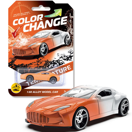 1:64 Color Change Alloy Car Toys for Kids Temperature Sensing Inertial Pull Back Mini Racing Cars Model for Boys Children Gifts