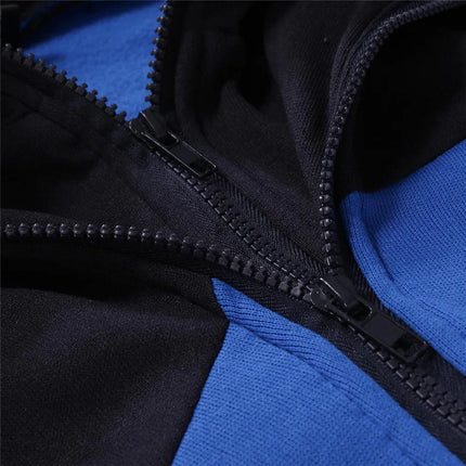Japanese anime 2025 Men's New Patchwork Sweatshirts Hoodies Zip Pullover Handsome Cotton Clothing Jackets Coat Tops