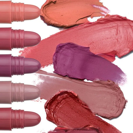 Capsule Lipstick Set 18 Colors Long Lasting Waterproof Glitter Sparkling Shimmer Lip Gloss Moisturizing Glossy Non-stick Cup