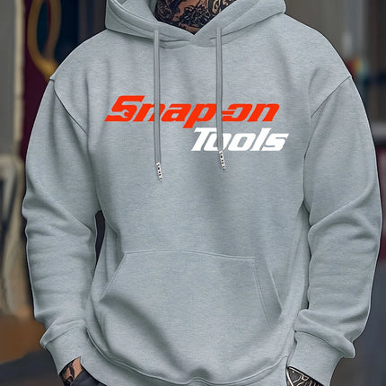 Men's casual hoodie with eye-catching pattern "SNAP ON TOOLS"  regular style  hoodie