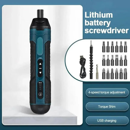 Mini Cordless Electric Screwdriver 1300mah Rechargeable Adjustment Multi-function Power Drill Disassembly Torque Repair Tools