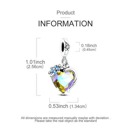Silver 925 Charm Bead Rose Heart Pandent Butterfly Orchid Clasp Clip Fit Original Bracelet Pendnat Diy For Woman Jewelry