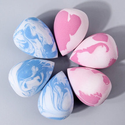 6PCS Ombre Multi-Use Makeup Sponges - Professional Face Blending Tools for Flawless Liquid/Powder & Color Cosmetics