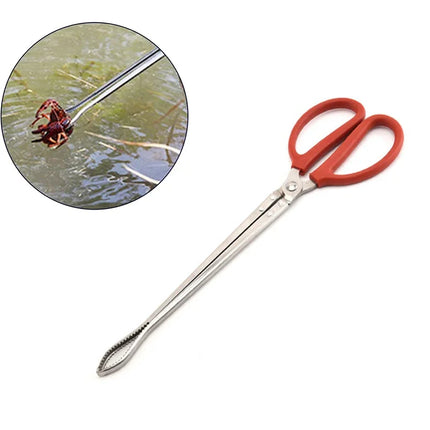 Durable Seafood Hand Tool Stable  Multifunction Stainless Steel Crab Tongs Eels Clip Long Handle Kitchen Anti Slip