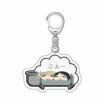 Fashion Anime Girls Last Tour Keychain Kawaii Chito and Yuri Cartoon Figures Acrylic Pendant Key Chain Backpack Bag Ornament