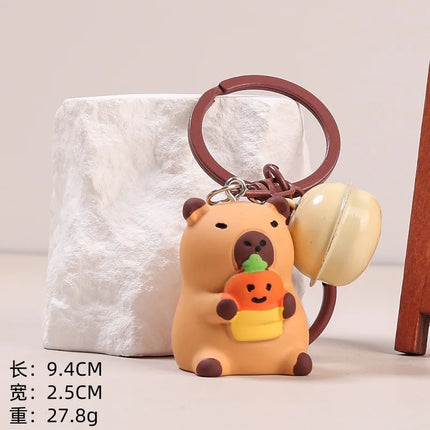 Cute Resin Capybara Key Chains for Women Girls Capibara Animal Keychain Kawaii Bag Backpack Charms Couple Friend Jewelry Gift
