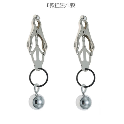 Heavy Nipple Clamp Clips Weight Couple Stimulator Metal Nipple Clips with Ball Weight Breast Bondage Restraint Sex Toys Woman18+