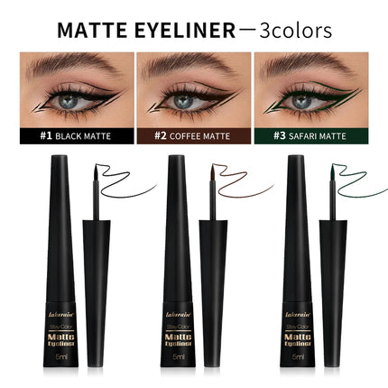 Waterproof Eyeliner Pen Matte Liquid Eyeliner 17H Long Wear Sweat Proof Smudgeproof Stain-free Ultra-fine Liquid Cosmetics