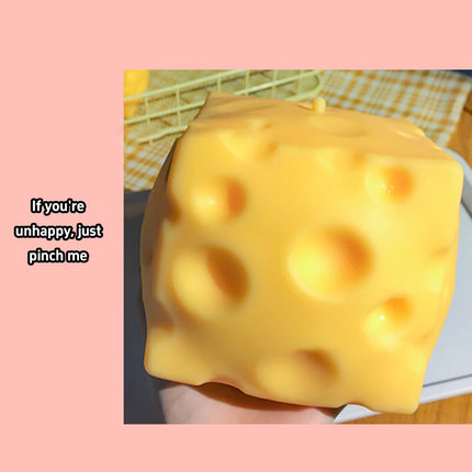 1-5PCS Jumbo Cheese Cube Stress Ball Shapeable Squeeze Decor Non-Bounce ASMR Sensory Anti-Stress Relief Gadget Gifts 6/7/10/12CM
