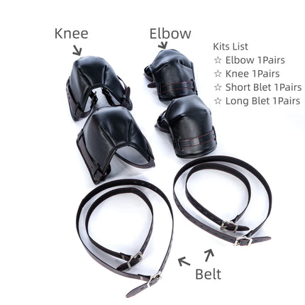 Erotic Bondage Luxury Kits with Fetish Objects Knee Elbow Restraint Crawl Sex Toy for Women Gay BDSM Adult Games Slave Sexy Shop