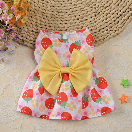Spring Dog Princess Dress Kitten Pet Skirt Cute Dog‘s Summer Dress Bow Lace for Small Medium Puppy Poodle Chihuahua