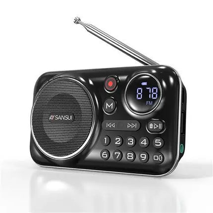 SANSUI F21 Bluetooth Speakers Mini Wireless Portable FM Radio for the Elderly Multifunctional Outdoor TF Card /USB Music Walkman