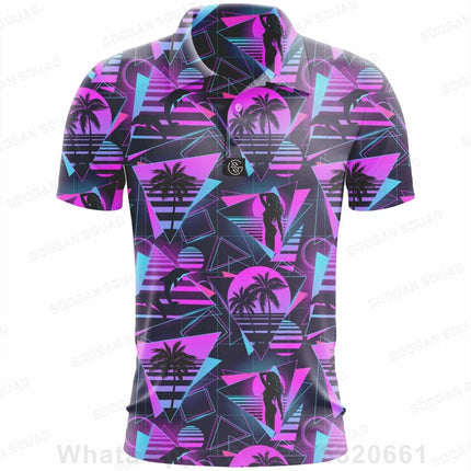 Summer Fashion Golf Polo Tee Shirts Teen Kids Polo Shirt Short Sleeve Quick Dry Team T-shirt Boys Fishing Golf T-shirt Clothing