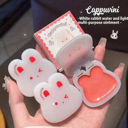 Cappuvini White Rabbit Water Glossy Cream Clear Moisturizing Blush Cream Multi-purpose Ointment Vitality Rouge