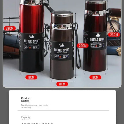 1L Thermal Water Bottle Keep Cold and Hot Water Bottle Thermos for Water Tea Coffee Vacuum Flasks Stainless Steel Thermos Bottle