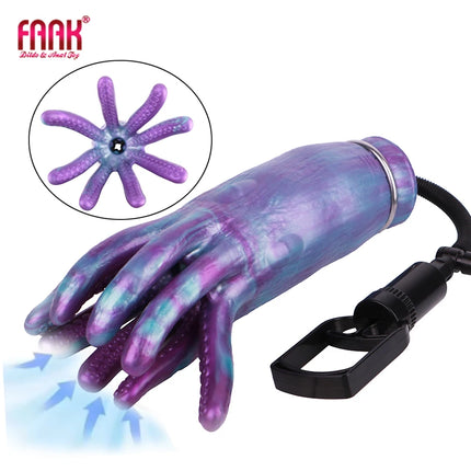 FAAK Intimate Vacuum Pump Sucking Male Masturbator Silicone Large Fantasy Octopus Design Pocket Pussy Stroker Sex Toys For Men