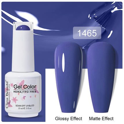 Clou Beaute 15ml Nail Gel Polish Vernis Semi Permanent UV LED Lamp Lakiery Hybrydowe Hema Free Red Nail Art Gel Lacquer Gel