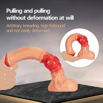 Three Sizes Oversized Long Horse Leg Shaped  Animal Simulated PVC Dildos Big Soft Monster Fisting Dick Anal Plugs Adult Sex Toys