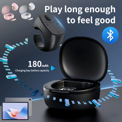 JX-12 Roller Fingertip Ring Remote Control Wireless Bluetooth Mobile Selfie Mice Video Automatic Page Turner Browsing for TIK To