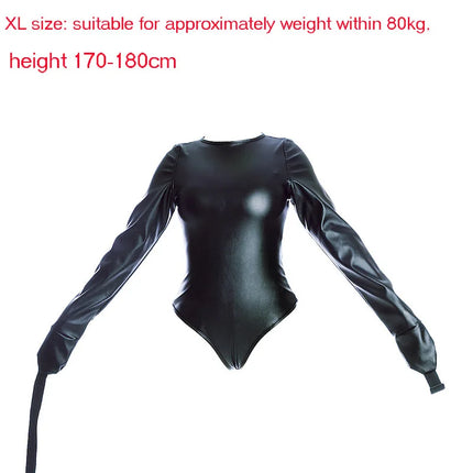 Leather Arm Binder Restraint Bodysuit Sexy Lingerie Fetish BDSM Bondage Straitjacket Slave Cosplay Binding Belts Couple Sex Toys