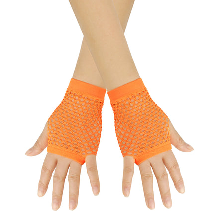 New Fishnet Gloves Red Black Girl Sheer Mesh Mittens Gloves Adult Woman Disguise Rock Fancy Night Club Party Sexy Fashion Gloves